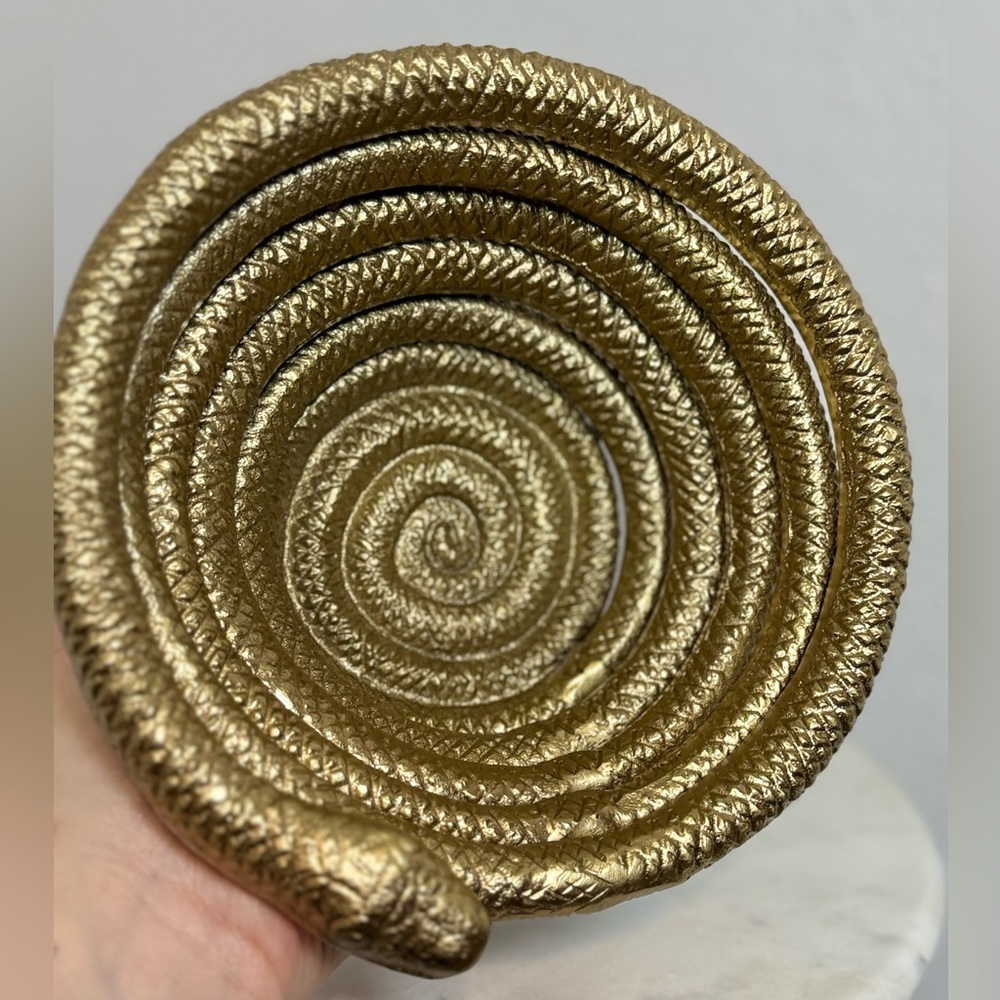NWT Threshold Gold Toned Coiled Snake Bowl